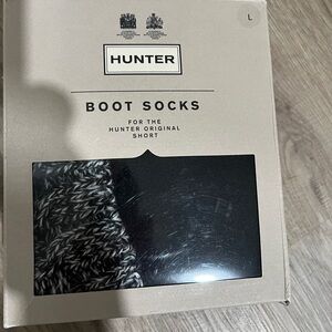 Hunter Black and White Boot Socks